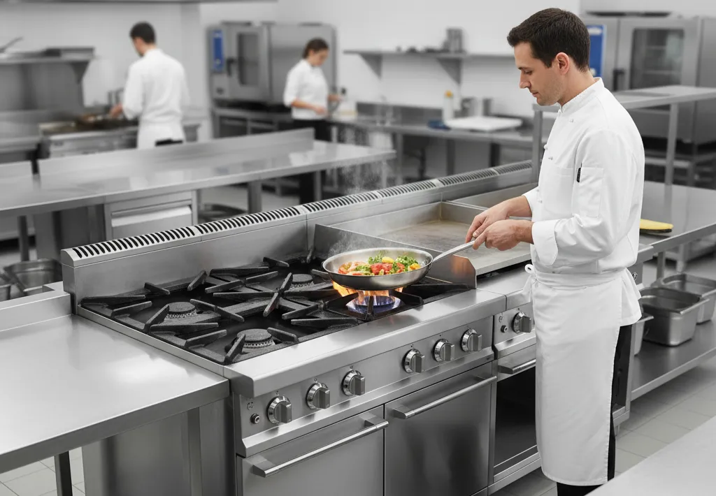 اجاق گاز صنعتی خطی تمام استیل