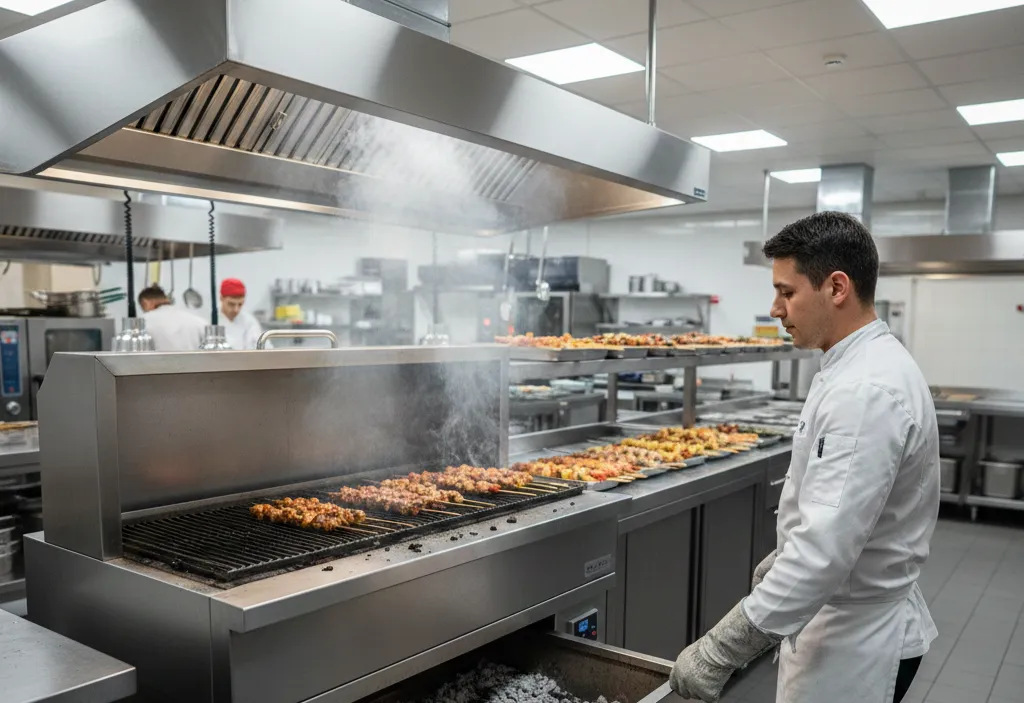 از کباب پز صنعتی ذغالی در چه شرایطی استفاده میشود